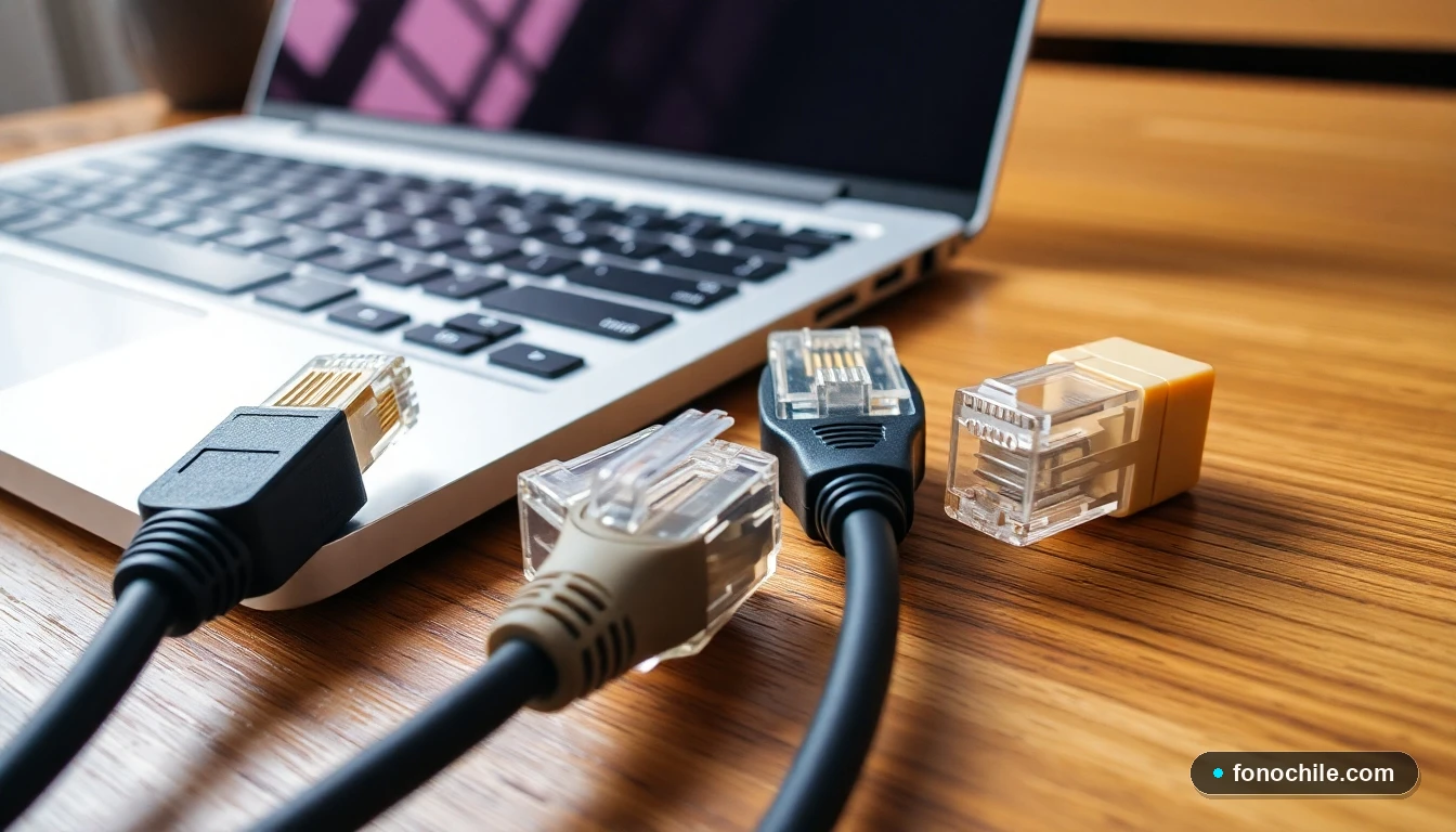 Tipos de cables de red Ethernet Cat 5e, Cat 6 y Cat 7 para internet en Chile