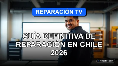 Guía de reparación de televisores en Chile, solución para TV que no enciende, técnico especialista revisando pantalla plana.