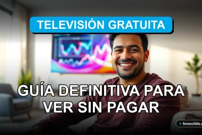 Guía para ver televisión abierta gratis en Chile en 2026, hombre sonriente en un living moderno.