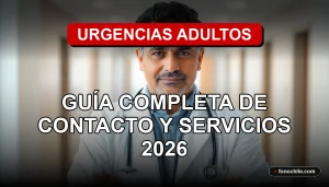 Guía completa de servicios de Urgencias Adultos en Chile para el año 2026, información de contacto y ubicaciones.
