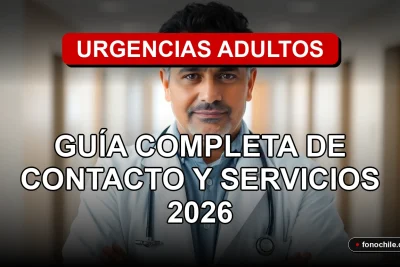 Guía completa de servicios de Urgencias Adultos en Chile para el año 2026, información de contacto y ubicaciones.