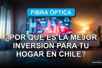 Ventajas de la fibra óptica para el hogar en Chile, conexión rápida y estable en una casa moderna.
