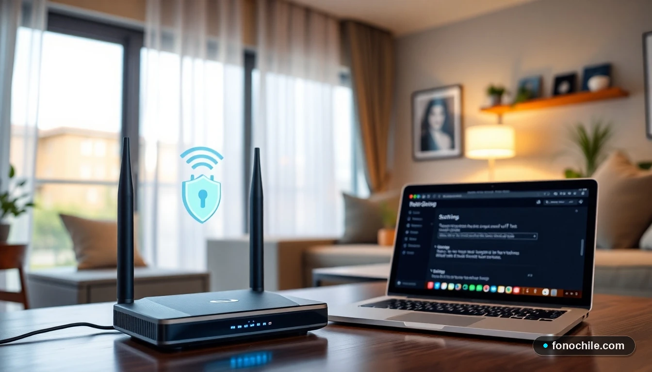 Configuración de red WiFi segura en un hogar chileno con protección digital activa
